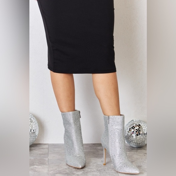 Melody Rhinestone Stiletto Boots - Picture 7 of 11